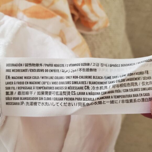 Abercrombie & Fitch Off Shoulder Tropical Linen Blend Dress sz Sm - Picture 11 of 11